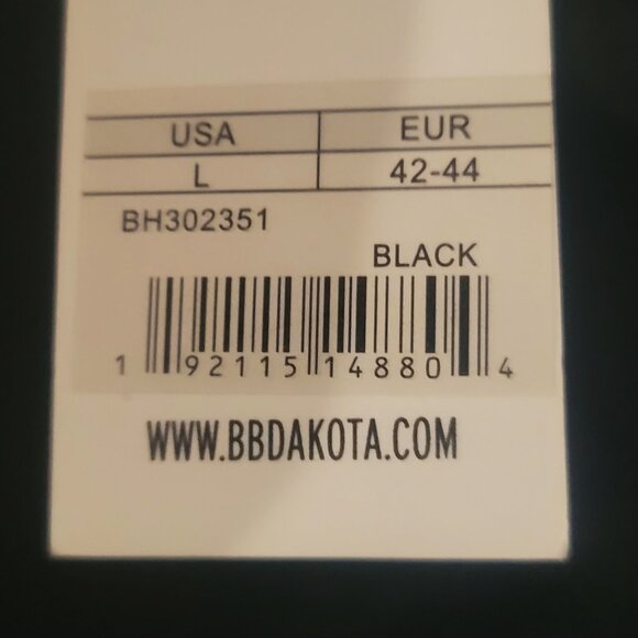 NWT BB Dakota "Gabrielle" Faux Black Leather Asymmetrical Jacket Moto - Size L - Picture 7 of 10